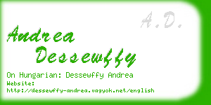 andrea dessewffy business card